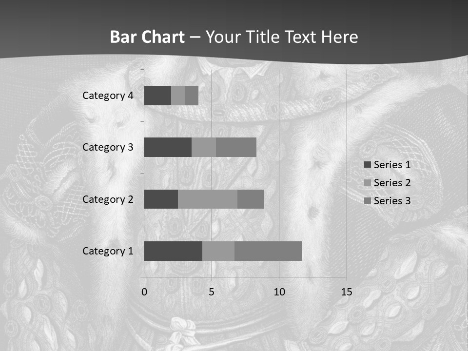 A Black And White Image Of A Man In A Medieval Costume PowerPoint Template