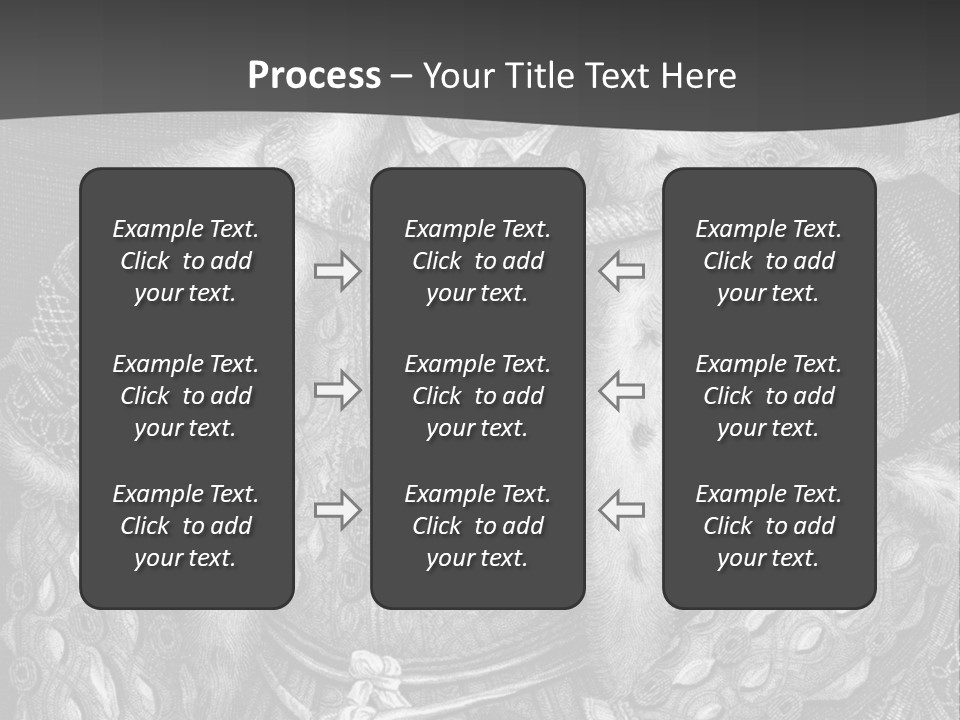 A Black And White Image Of A Man In A Medieval Costume PowerPoint Template