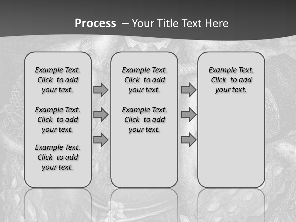 A Black And White Image Of A Man In A Medieval Costume PowerPoint Template
