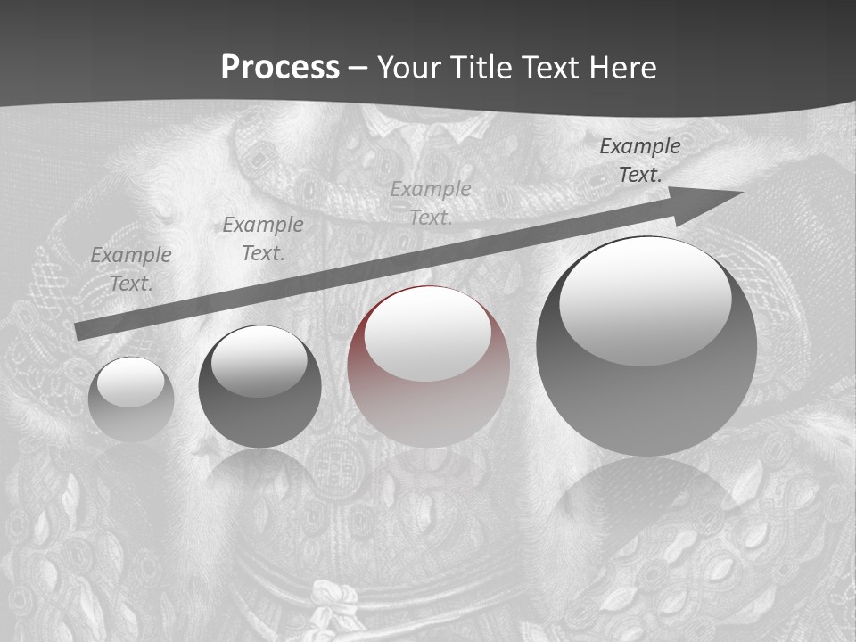 A Black And White Image Of A Man In A Medieval Costume PowerPoint Template