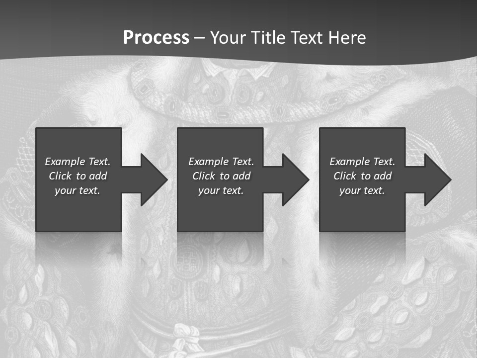 A Black And White Image Of A Man In A Medieval Costume PowerPoint Template