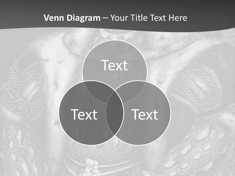 A Black And White Image Of A Man In A Medieval Costume PowerPoint Template