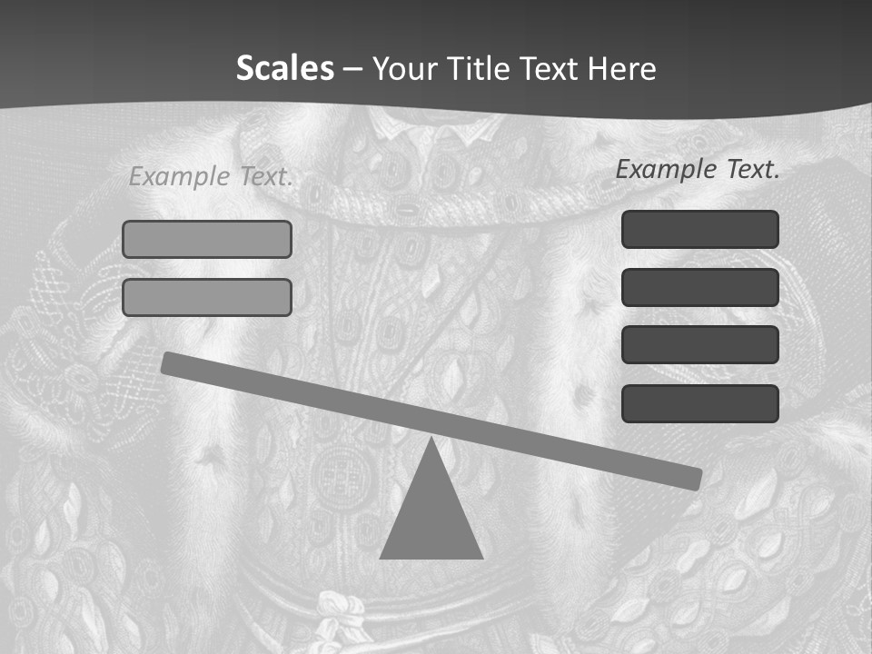 A Black And White Image Of A Man In A Medieval Costume PowerPoint Template