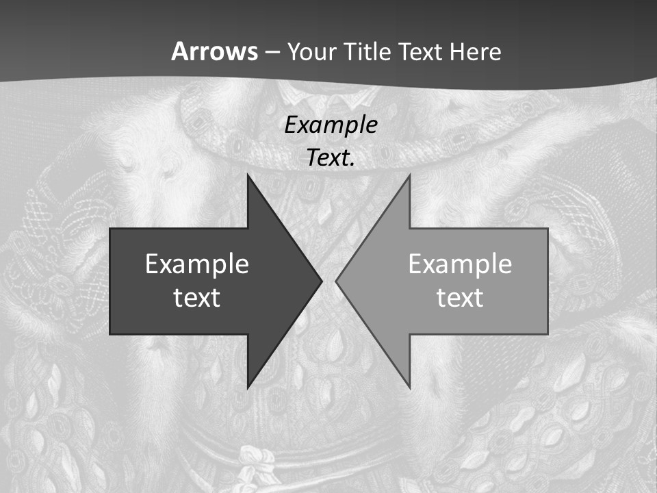 A Black And White Image Of A Man In A Medieval Costume PowerPoint Template