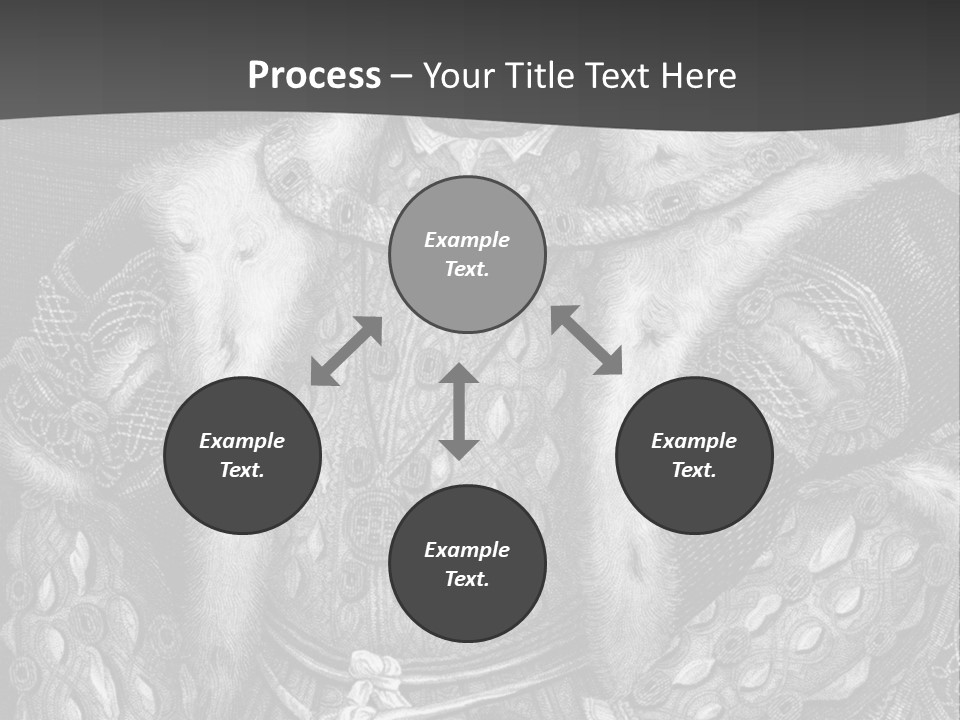 A Black And White Image Of A Man In A Medieval Costume PowerPoint Template