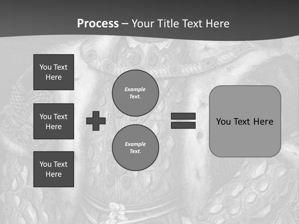 A Black And White Image Of A Man In A Medieval Costume PowerPoint Template
