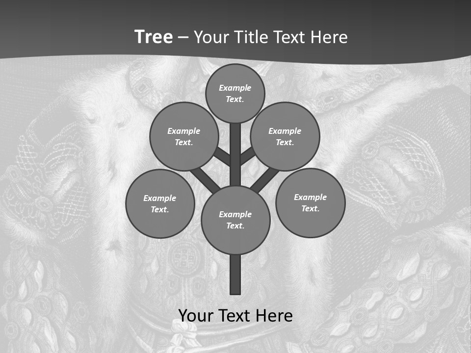 A Black And White Image Of A Man In A Medieval Costume PowerPoint Template