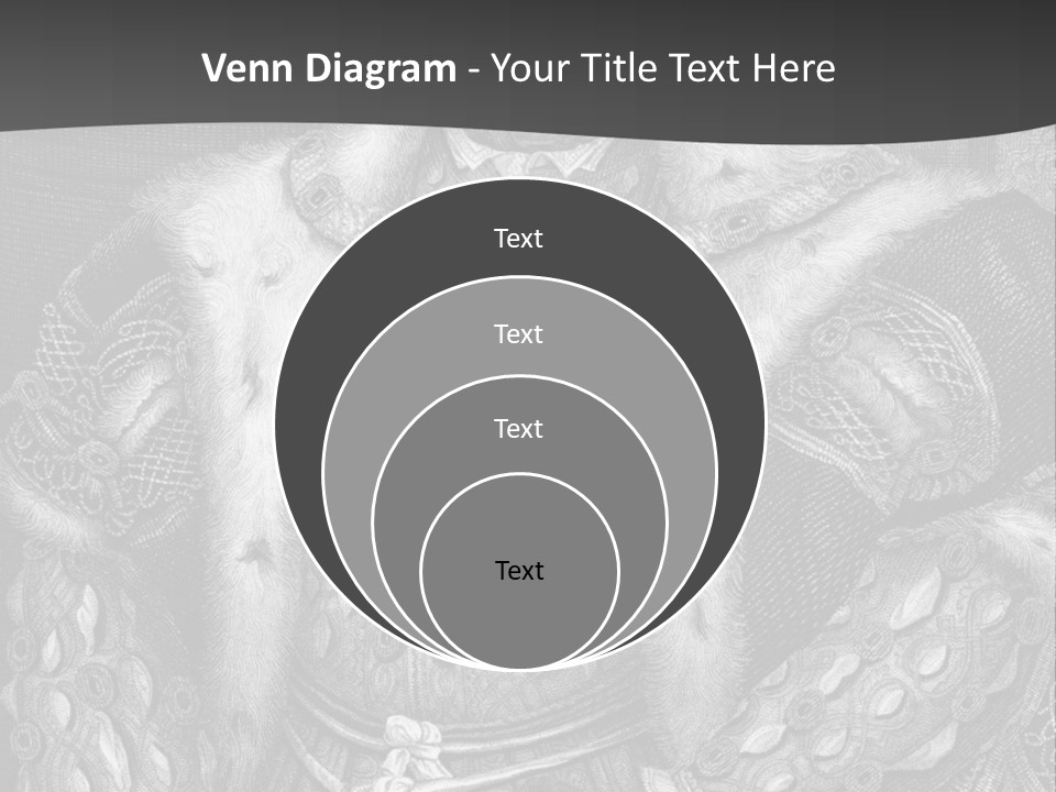 A Black And White Image Of A Man In A Medieval Costume PowerPoint Template