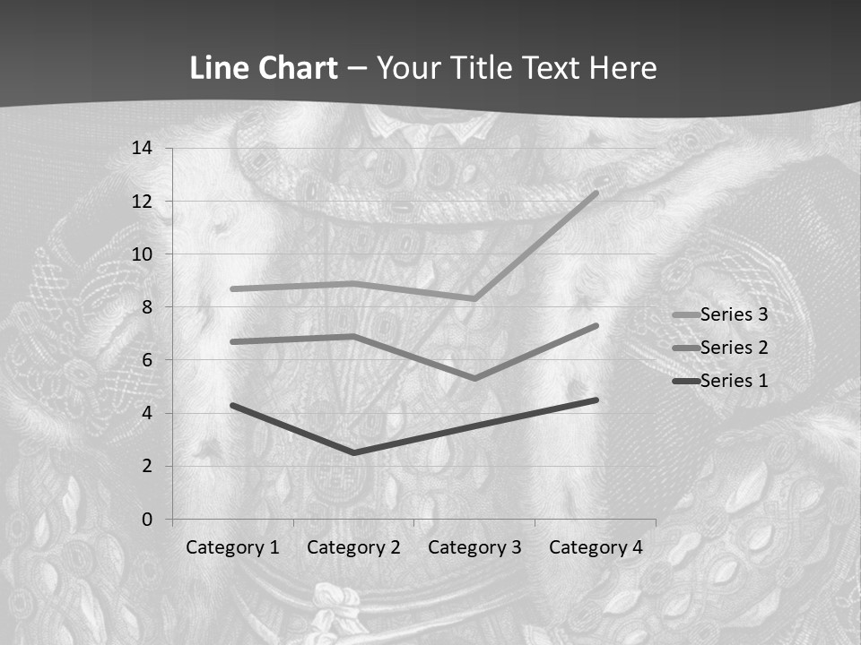 A Black And White Image Of A Man In A Medieval Costume PowerPoint Template