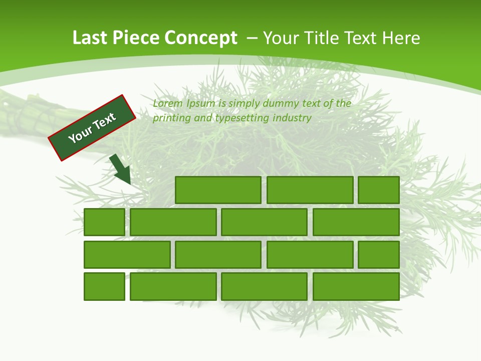 A Bunch Of Green Herbs On A White Background PowerPoint Template