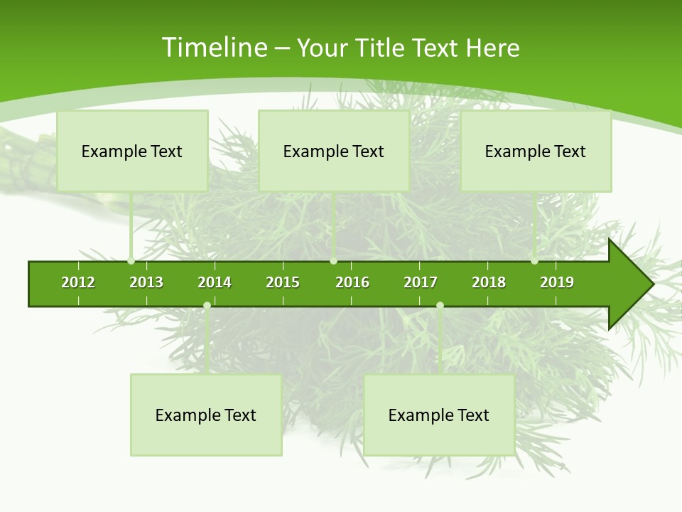 A Bunch Of Green Herbs On A White Background PowerPoint Template