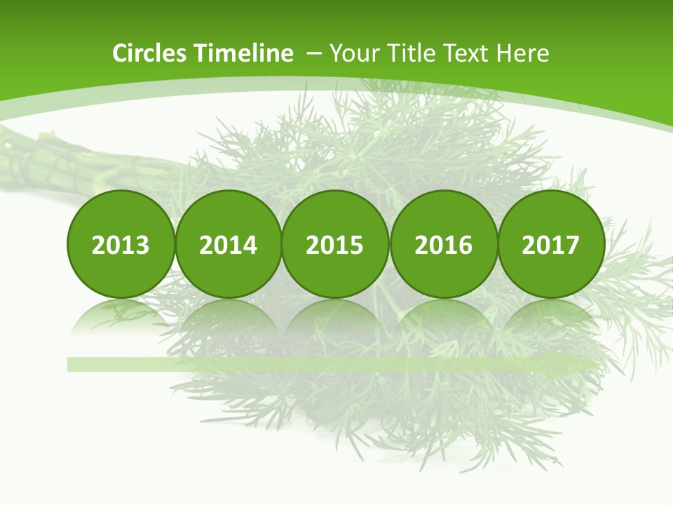 A Bunch Of Green Herbs On A White Background PowerPoint Template