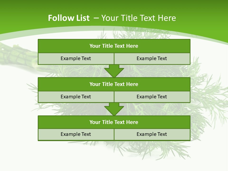 A Bunch Of Green Herbs On A White Background PowerPoint Template