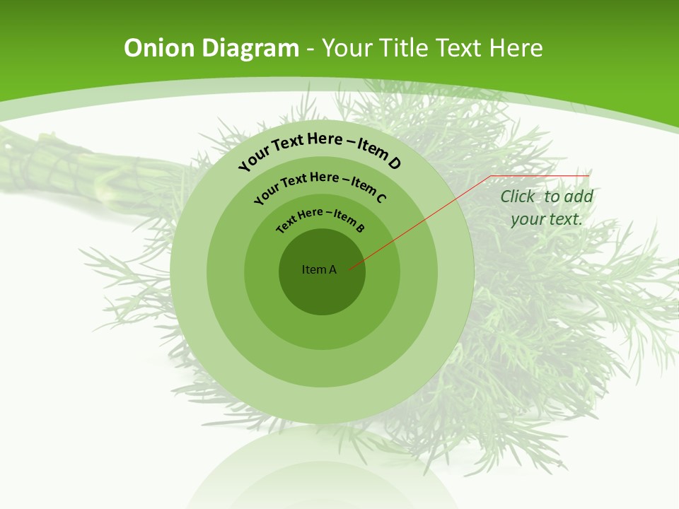 A Bunch Of Green Herbs On A White Background PowerPoint Template