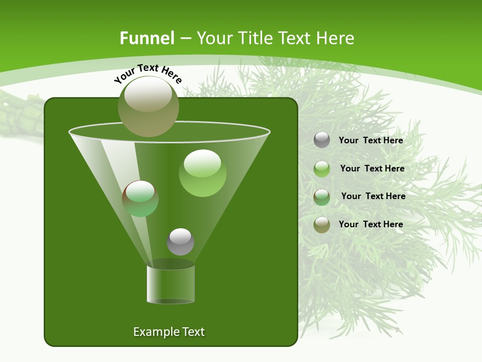 A Bunch Of Green Herbs On A White Background PowerPoint Template