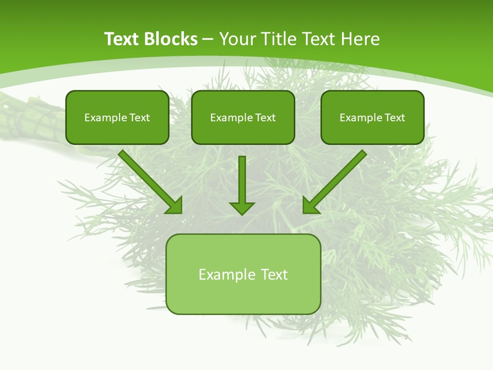 A Bunch Of Green Herbs On A White Background PowerPoint Template