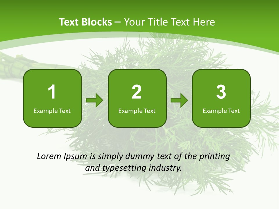 A Bunch Of Green Herbs On A White Background PowerPoint Template