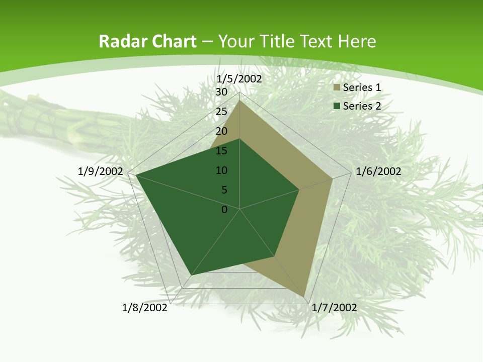 A Bunch Of Green Herbs On A White Background PowerPoint Template