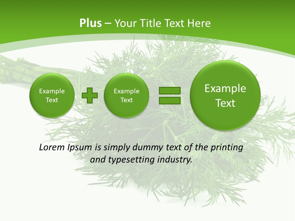 A Bunch Of Green Herbs On A White Background PowerPoint Template