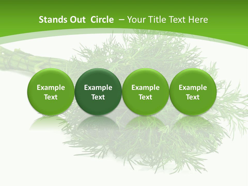 A Bunch Of Green Herbs On A White Background PowerPoint Template
