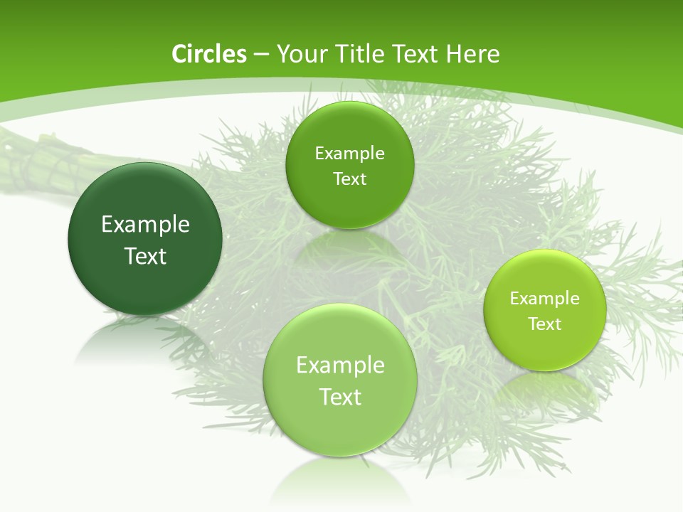 A Bunch Of Green Herbs On A White Background PowerPoint Template