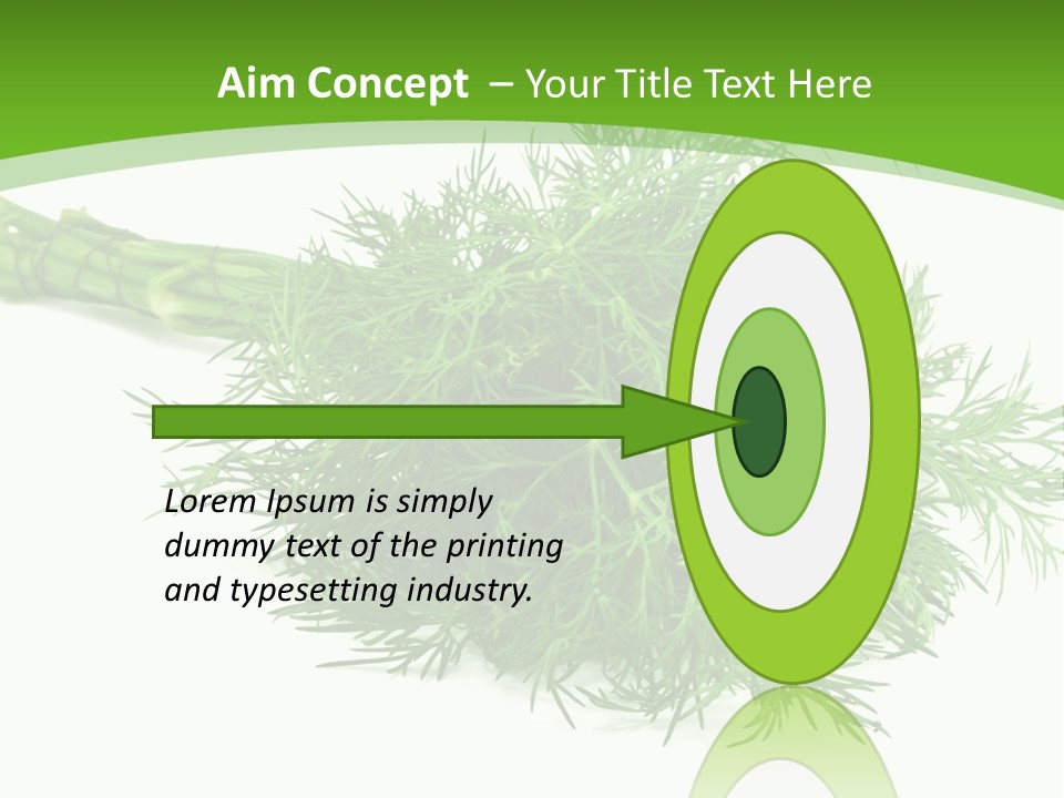 A Bunch Of Green Herbs On A White Background PowerPoint Template