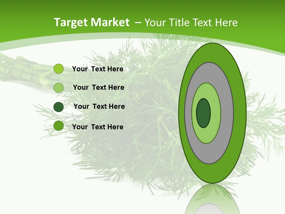 A Bunch Of Green Herbs On A White Background PowerPoint Template