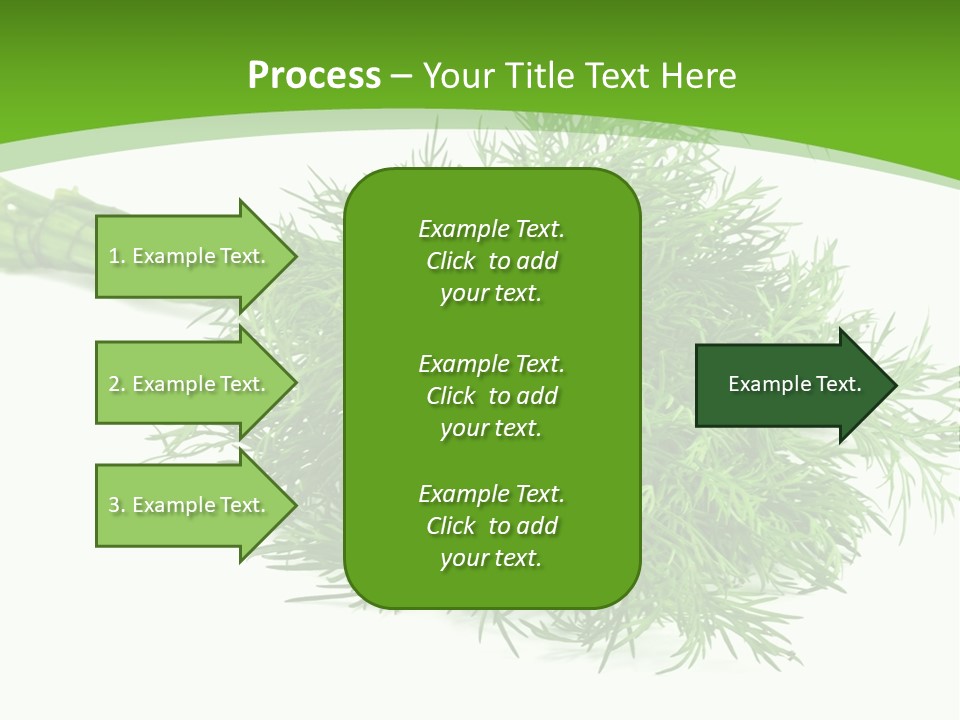 A Bunch Of Green Herbs On A White Background PowerPoint Template