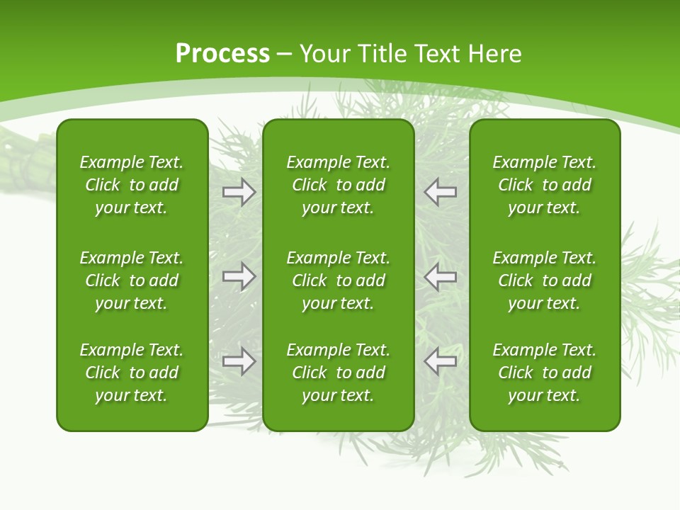 A Bunch Of Green Herbs On A White Background PowerPoint Template