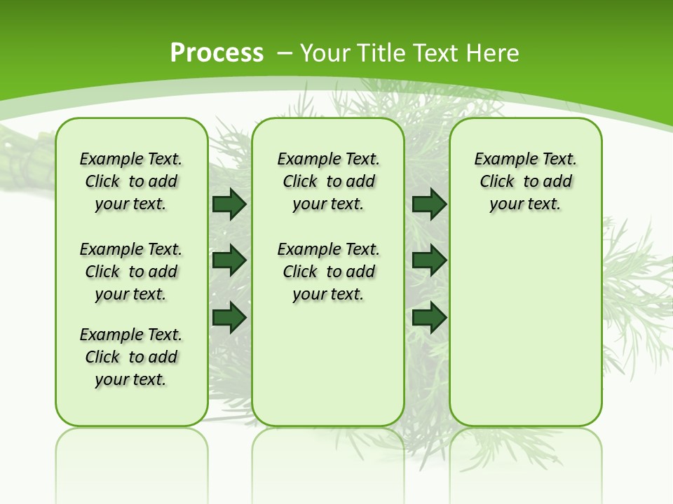 A Bunch Of Green Herbs On A White Background PowerPoint Template