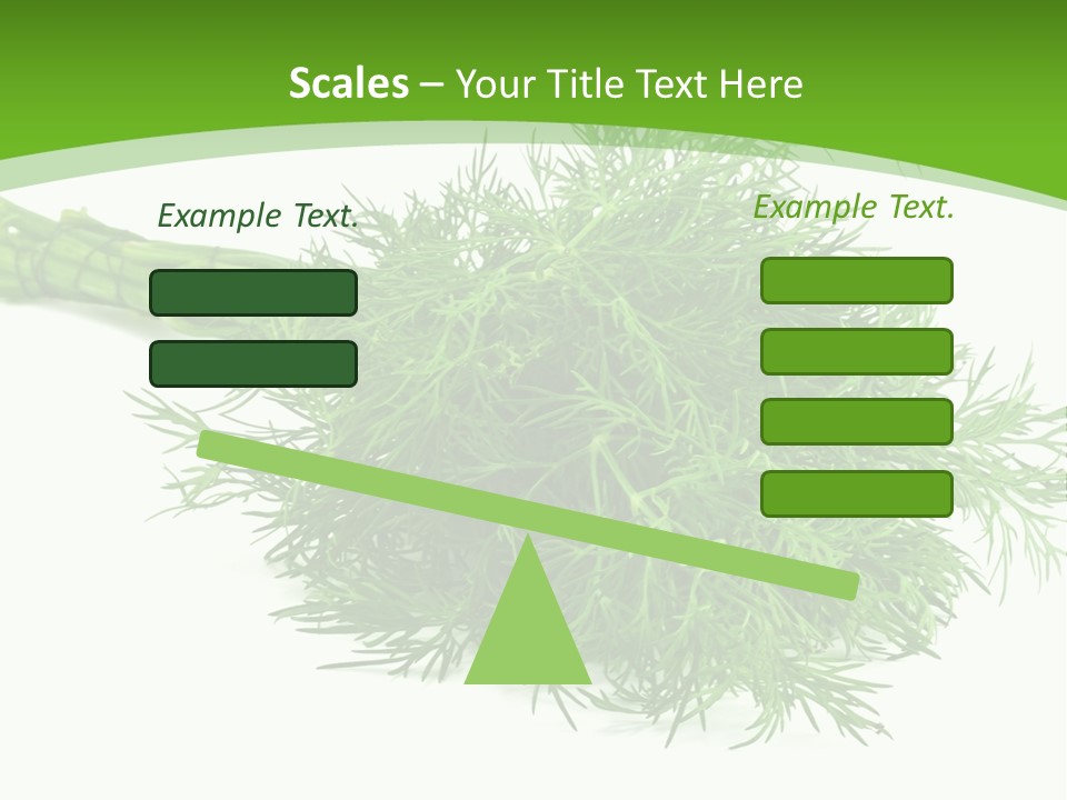 A Bunch Of Green Herbs On A White Background PowerPoint Template