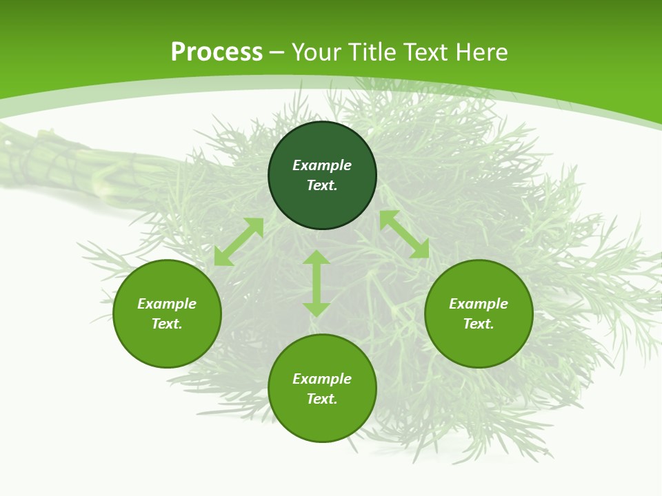 A Bunch Of Green Herbs On A White Background PowerPoint Template