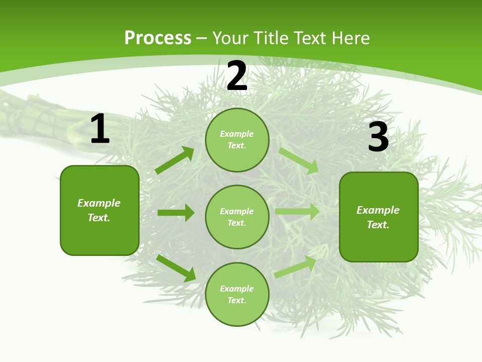 A Bunch Of Green Herbs On A White Background PowerPoint Template