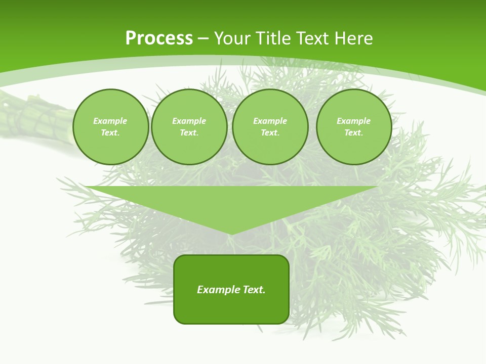 A Bunch Of Green Herbs On A White Background PowerPoint Template