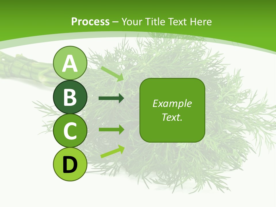 A Bunch Of Green Herbs On A White Background PowerPoint Template