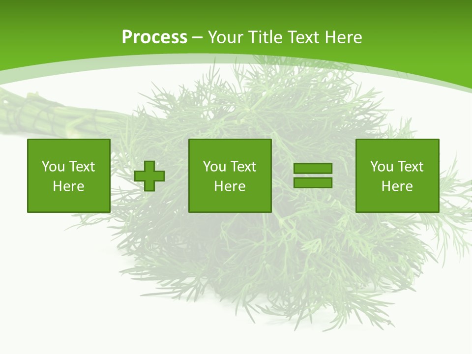 A Bunch Of Green Herbs On A White Background PowerPoint Template