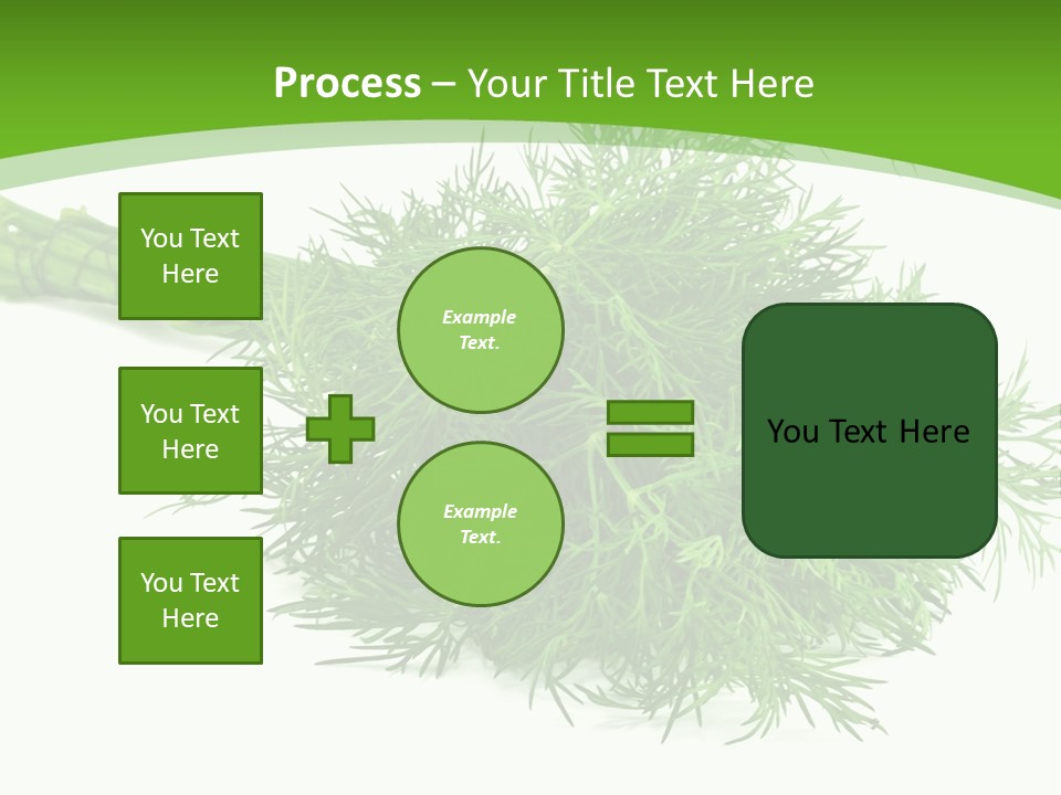 A Bunch Of Green Herbs On A White Background PowerPoint Template