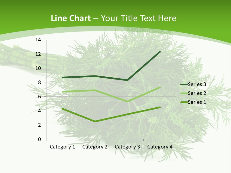 A Bunch Of Green Herbs On A White Background PowerPoint Template