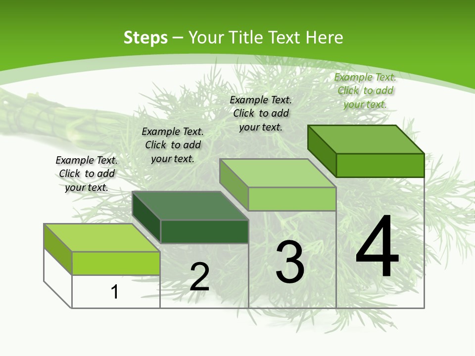 A Bunch Of Green Herbs On A White Background PowerPoint Template