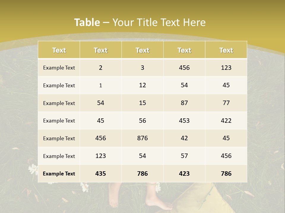 A Little Girl Laying In The Grass With Daisies PowerPoint Template