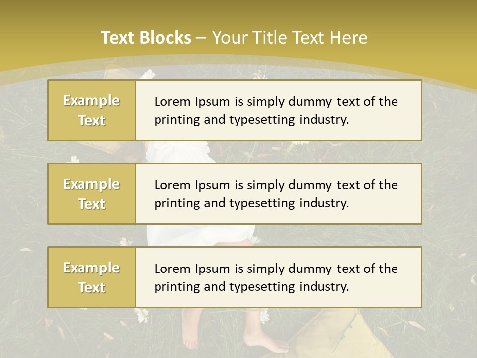 A Little Girl Laying In The Grass With Daisies PowerPoint Template