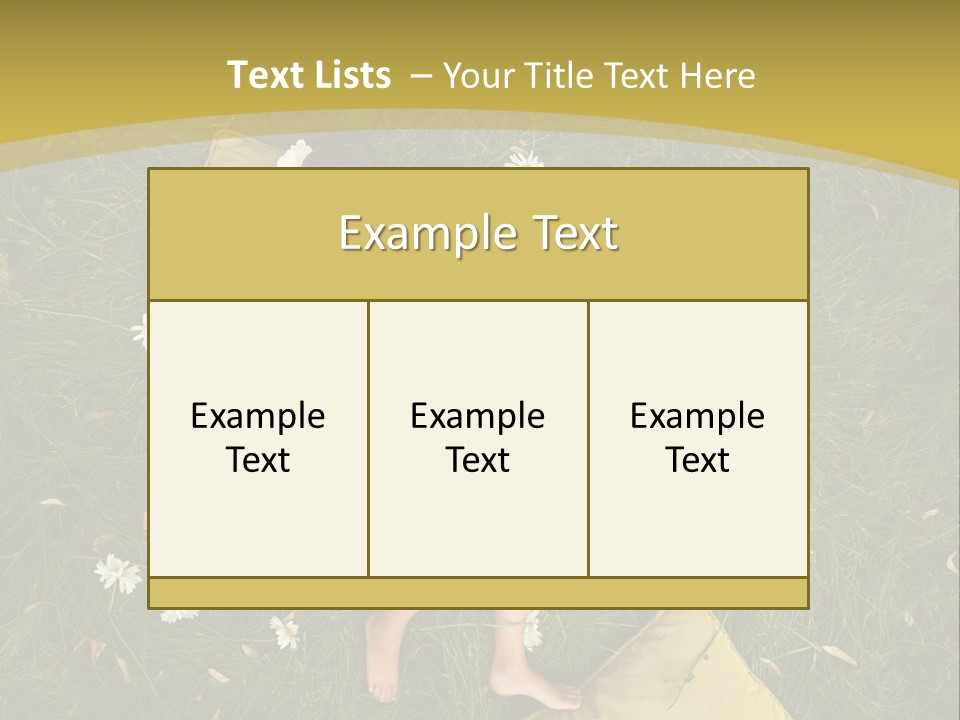 A Little Girl Laying In The Grass With Daisies PowerPoint Template