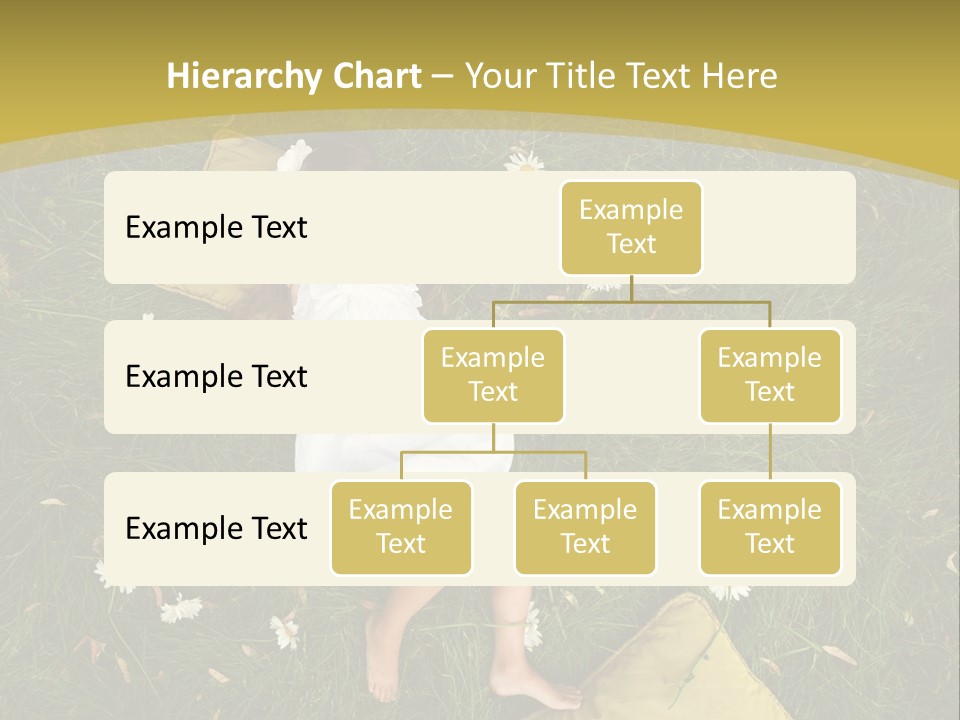 A Little Girl Laying In The Grass With Daisies PowerPoint Template