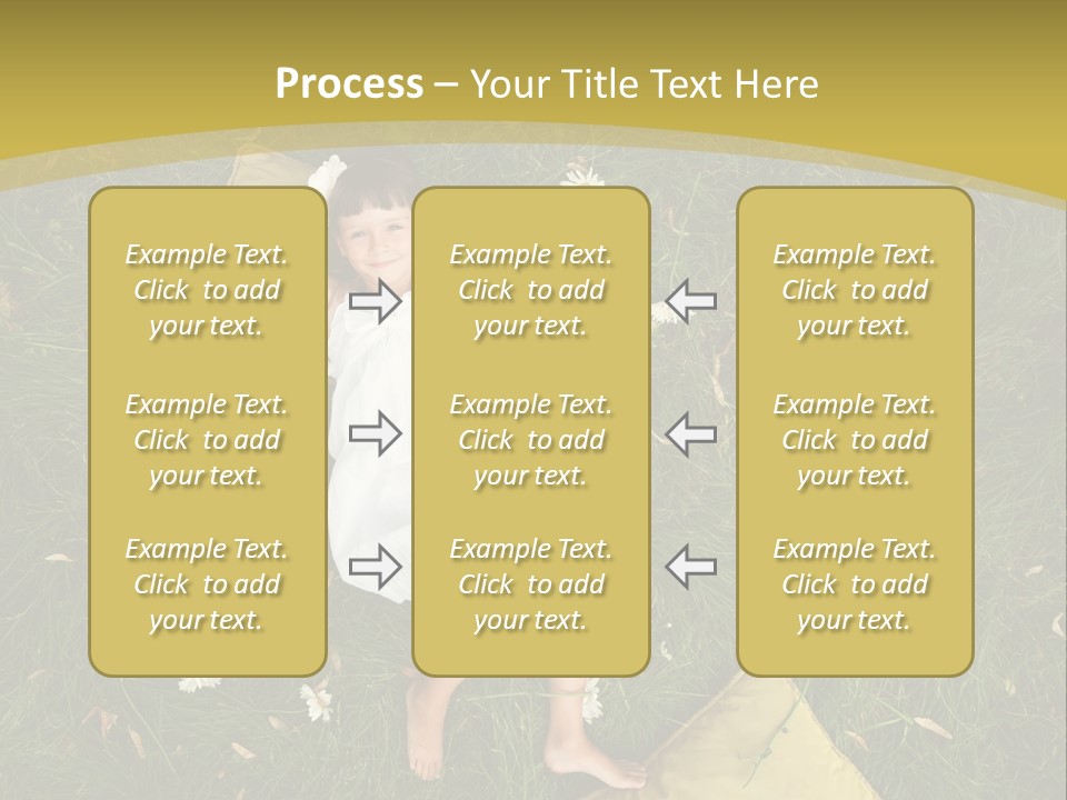 A Little Girl Laying In The Grass With Daisies PowerPoint Template