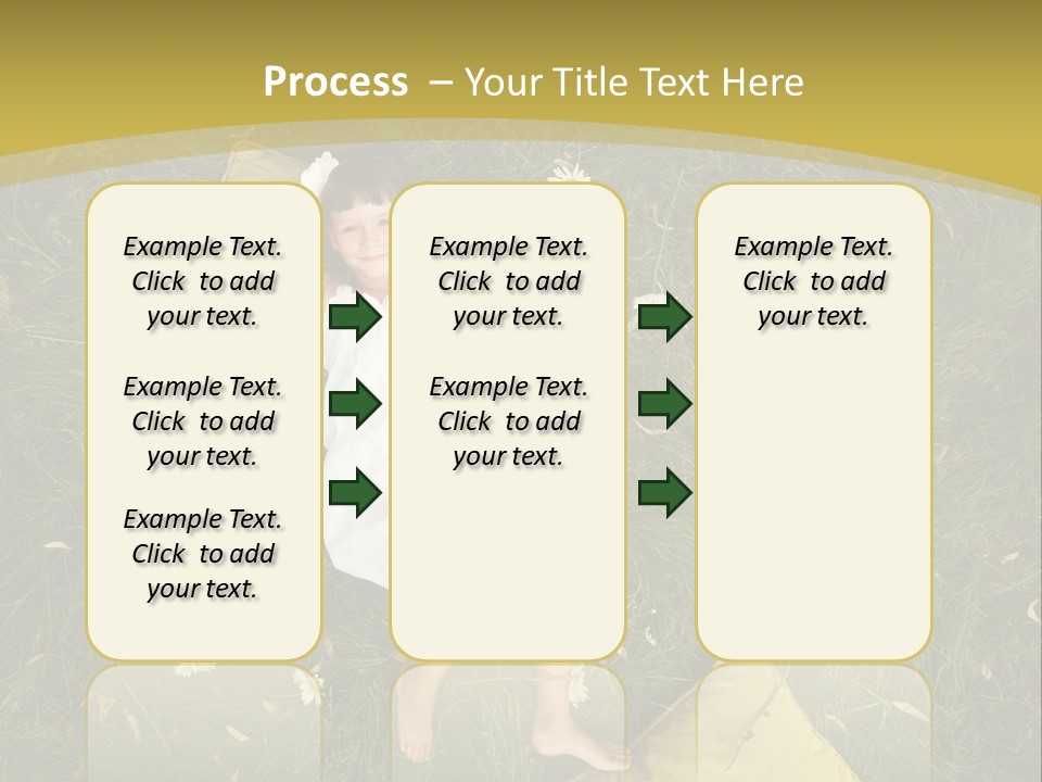A Little Girl Laying In The Grass With Daisies PowerPoint Template