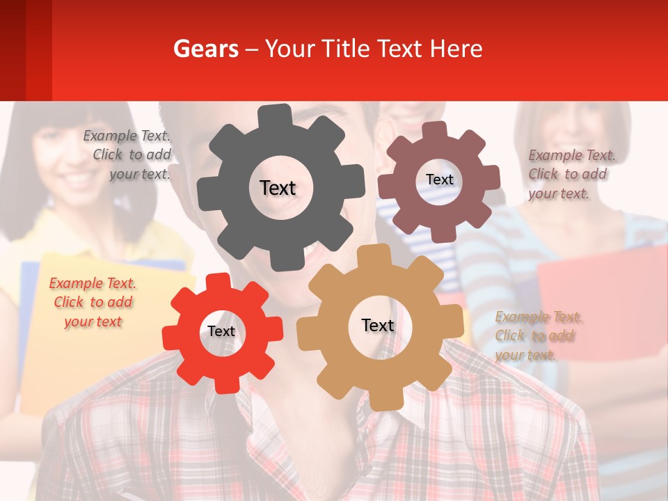 A Group Of People Holding Folders In Front Of A White Background PowerPoint Template