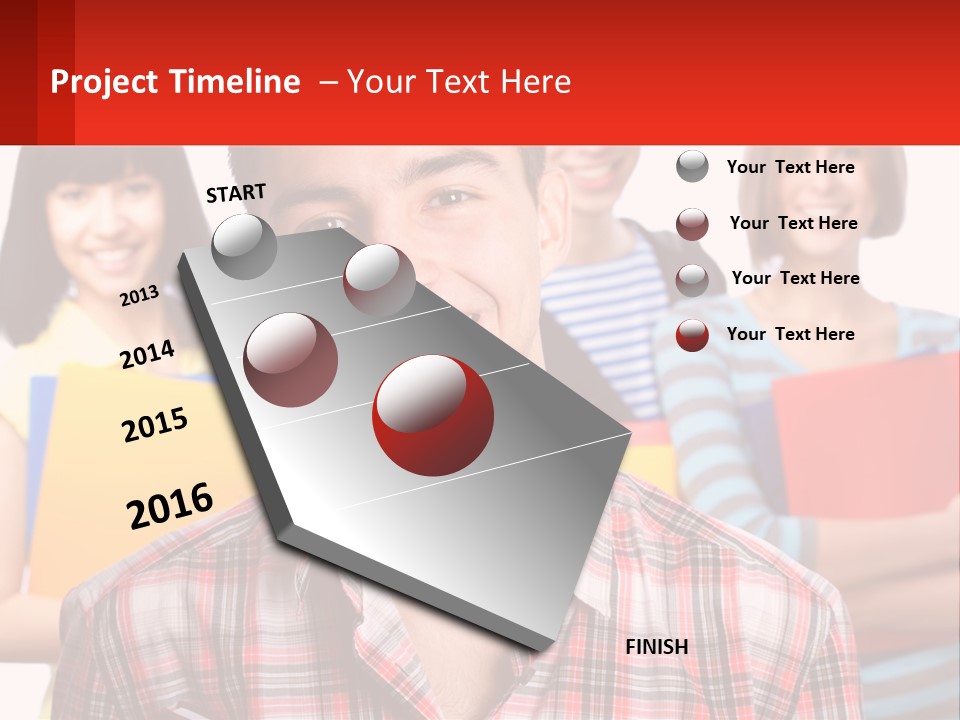 A Group Of People Holding Folders In Front Of A White Background PowerPoint Template