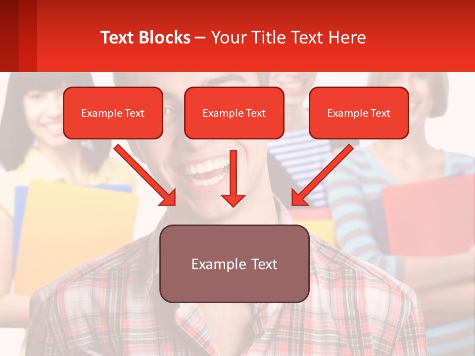 A Group Of People Holding Folders In Front Of A White Background PowerPoint Template