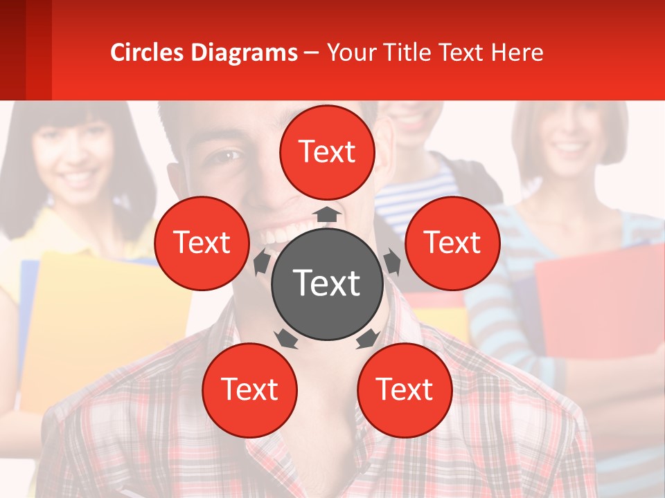 A Group Of People Holding Folders In Front Of A White Background PowerPoint Template