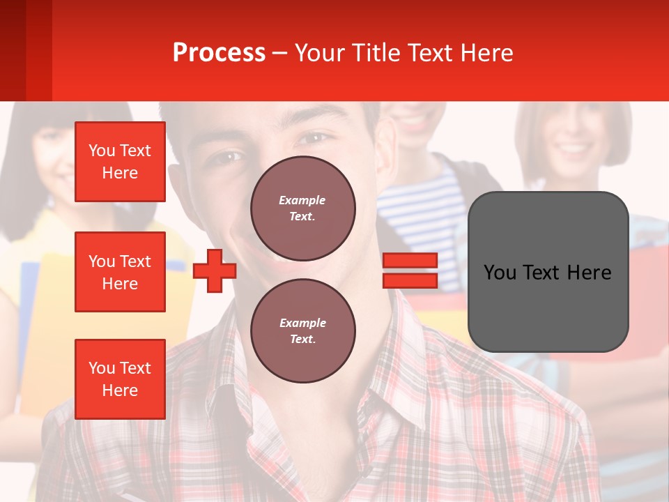 A Group Of People Holding Folders In Front Of A White Background PowerPoint Template